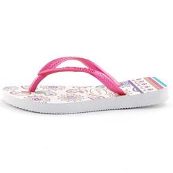 Havaianas Kids Slim Garden klipklap hvid/rosa